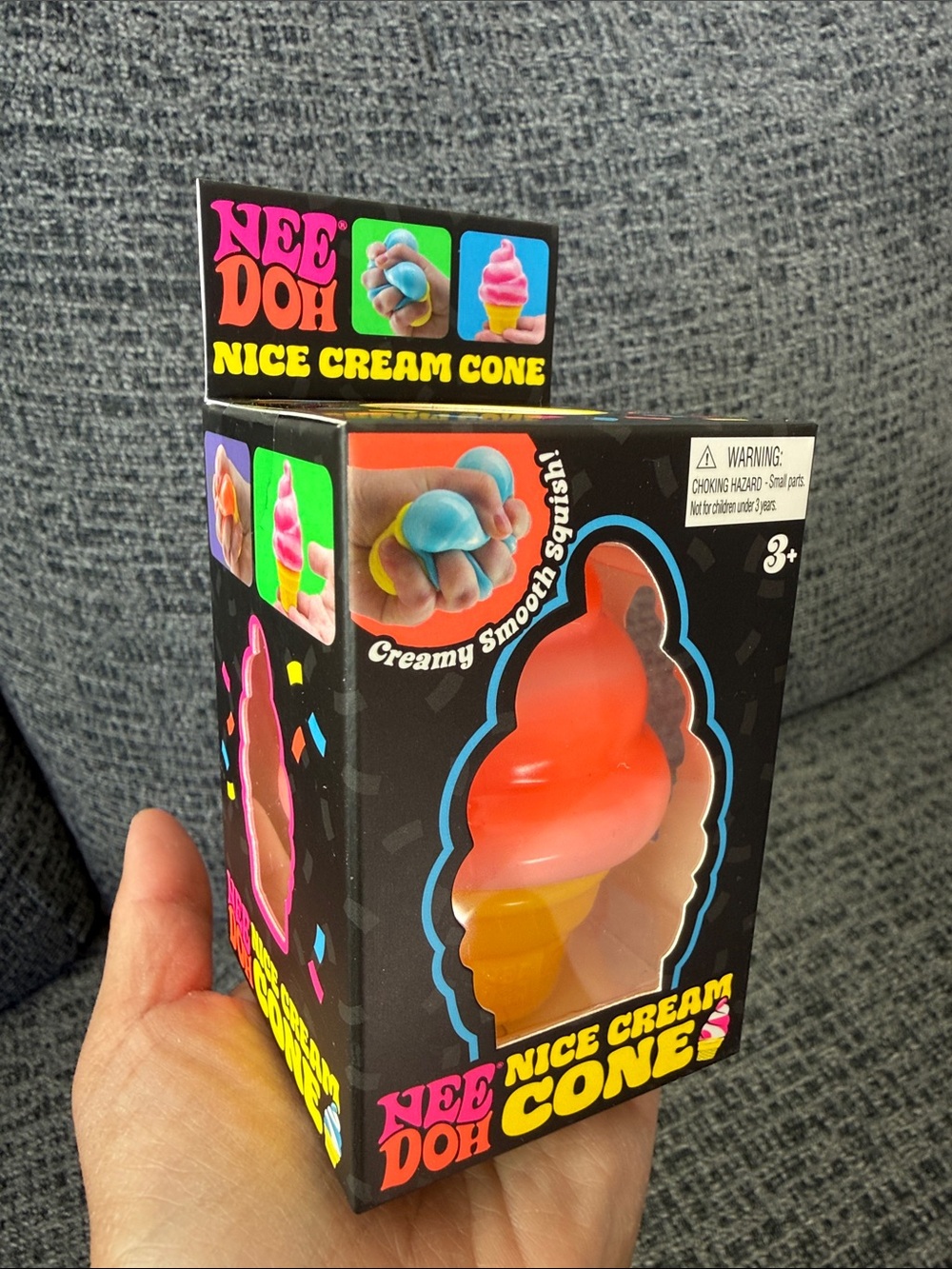 BNIB NeeDoh Nice Cream Cone, Orange